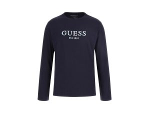 Μπλουζάκια με μακριά μανίκια Guess IRIDESCENT FRONT LOGO LONGSLEEVE T-SHIRT MEN