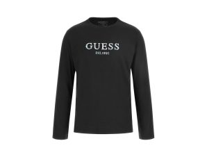 Μπλουζάκια με μακριά μανίκια Guess IRIDESCENT FRONT LOGO LONGSLEEVE T-SHIRT MEN