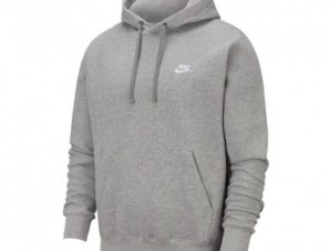 Nike Sportswear Club Ανδρικό Φούτερ με Κουκούλα και Τσέπες Heather Grey BV2654-063